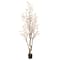 7.5ft. Potted Red Cherry Blossom Artificial Tree